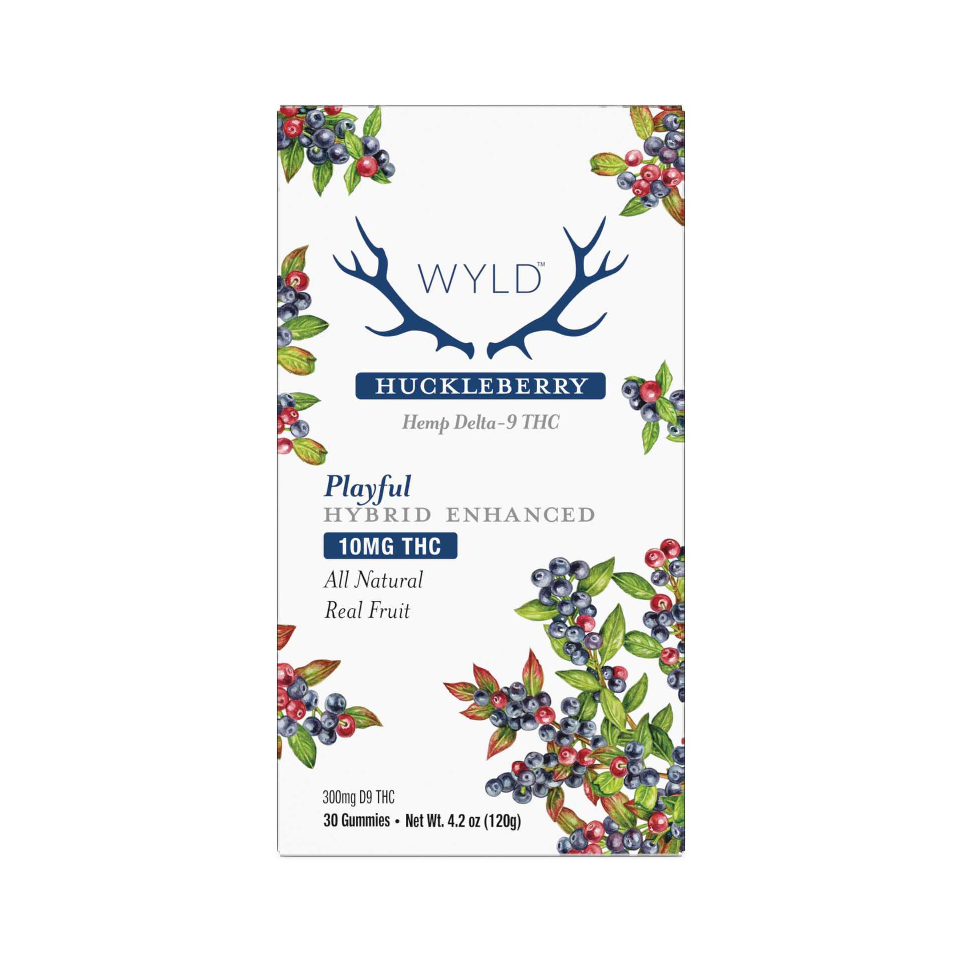 WYLD - Hemp Gummies | Huckleberry | Playful | Hybrid | 30ct | 300 mg